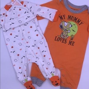Halloween Snoopy 1 Piece Outfit & Pumpkin Feet PJ